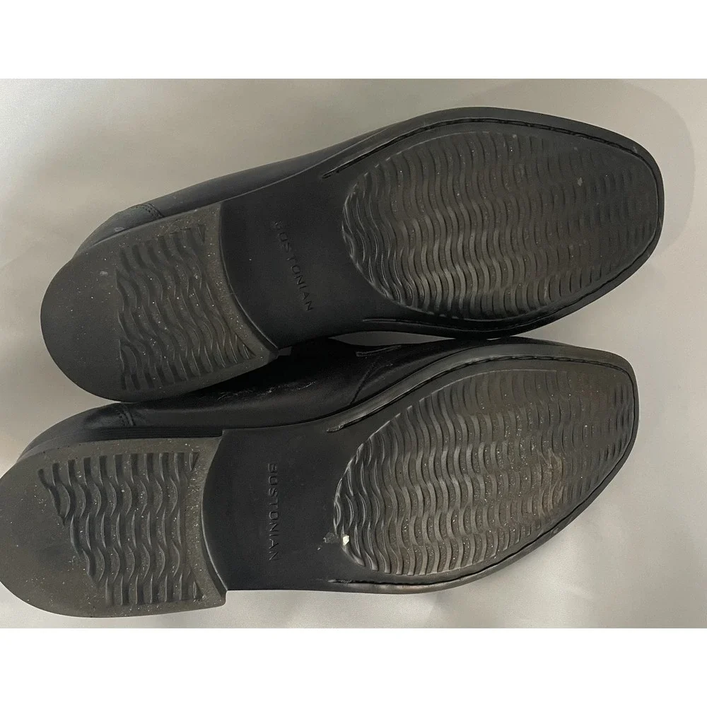 Bostonian Loafers Mens 11 Leather Slip On Black Wide Comfort